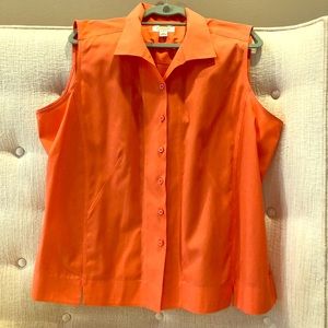 Talbots coral color blouse